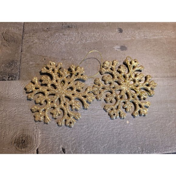 Glitter snowflake set ornament xmas - Picture 1 of 5
